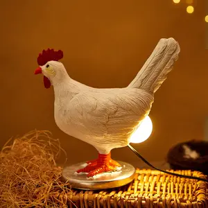 Creative Chicken Egg Lamp Mini Resin LED Night Light USB Powered Fun Home Decoration Easter Gift Birthday Gift