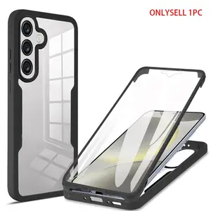 Transparent Dual-Sided 360 Degree Protective Anti-Drop Phone Case, Fits Samsung Galaxy A57 A56 A55 A37 A36 A35, Full Coverage Protection