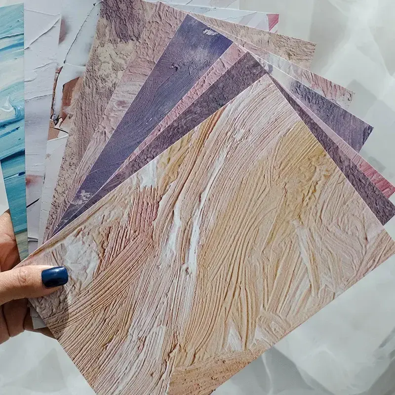 4Pcs Nail Art Display Paper Set Manicure UV Gel Polish Po Frame Background Boards Mixed Colors for Showcasing Shelves
