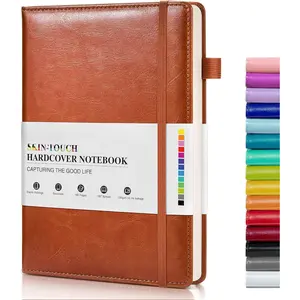 Lined Journal Notebook for Writing, A5 100 GSM Thick Paper, Leather Hardcover Journal for Woman Men, Travel Journal Diary 160 Pages(5.75'' X 8.38''Brown)