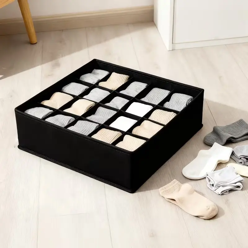 Four-piece underwear storage box socks underwear dormitory storage box underwear compartment drawer storage Multi grids organizer