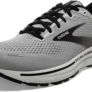 Brooks Men's Adrenaline GTS 22 Supportive Running Shoe - Alloy/Grey/Black - 9.5 Wide
