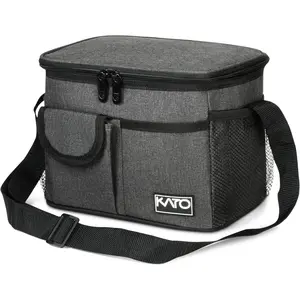 Insulated Lunch Bag for Women Men, Leakproof Lunch Box Containers for Adult, Work, School, Soft Lunchbox for ,Boys, Adult Cooler Bag for Picnic Hiking Beach,Charcoal