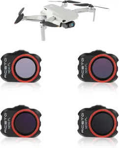 RCGEEK ND Filters Set for DJI Mavic - 4K, Mini 2, SE Accessories, 4pc Gimbal Cam Len Filters - ND4, ND8, ND16, ND32