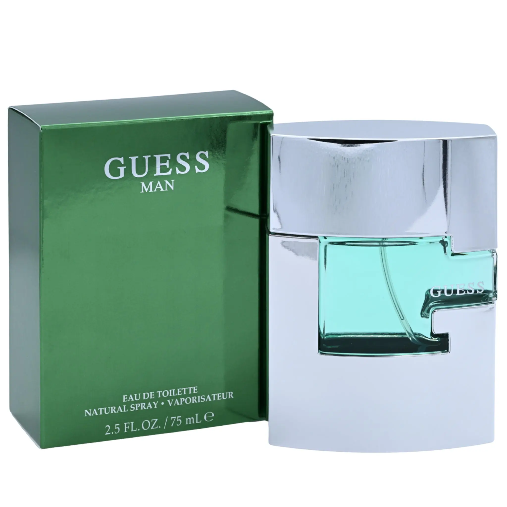 GUESS Man Eau de Toilette, a Versatile Signature Scent Men's Cologne, Spicy Woody Fragrance with Nutmeg & Ginger for Everyday Casual Wear, 2.5 fl oz