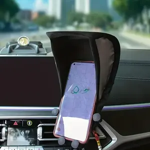 Universal Car Sun Visor Phone Holder, Cell Phone Holder, Durable Polyester GPS Smartphone Storage Box, Hands-Free Vent Mount, Windshield Hanging Accessory, Car Gadgets