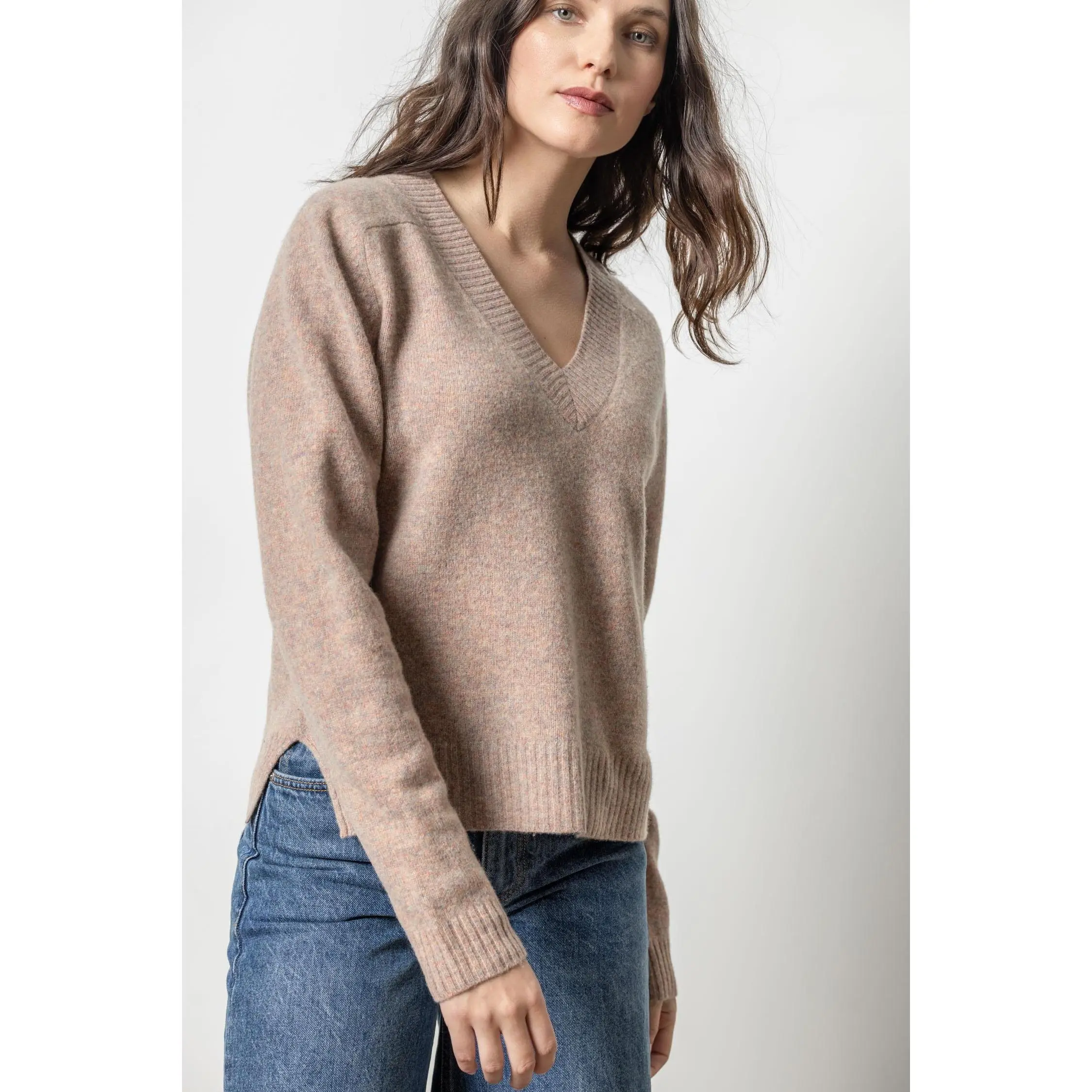 Felted Easy V-Neck Sweater