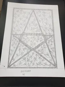 Paper Drawing Artwork Titled: Simple Garden