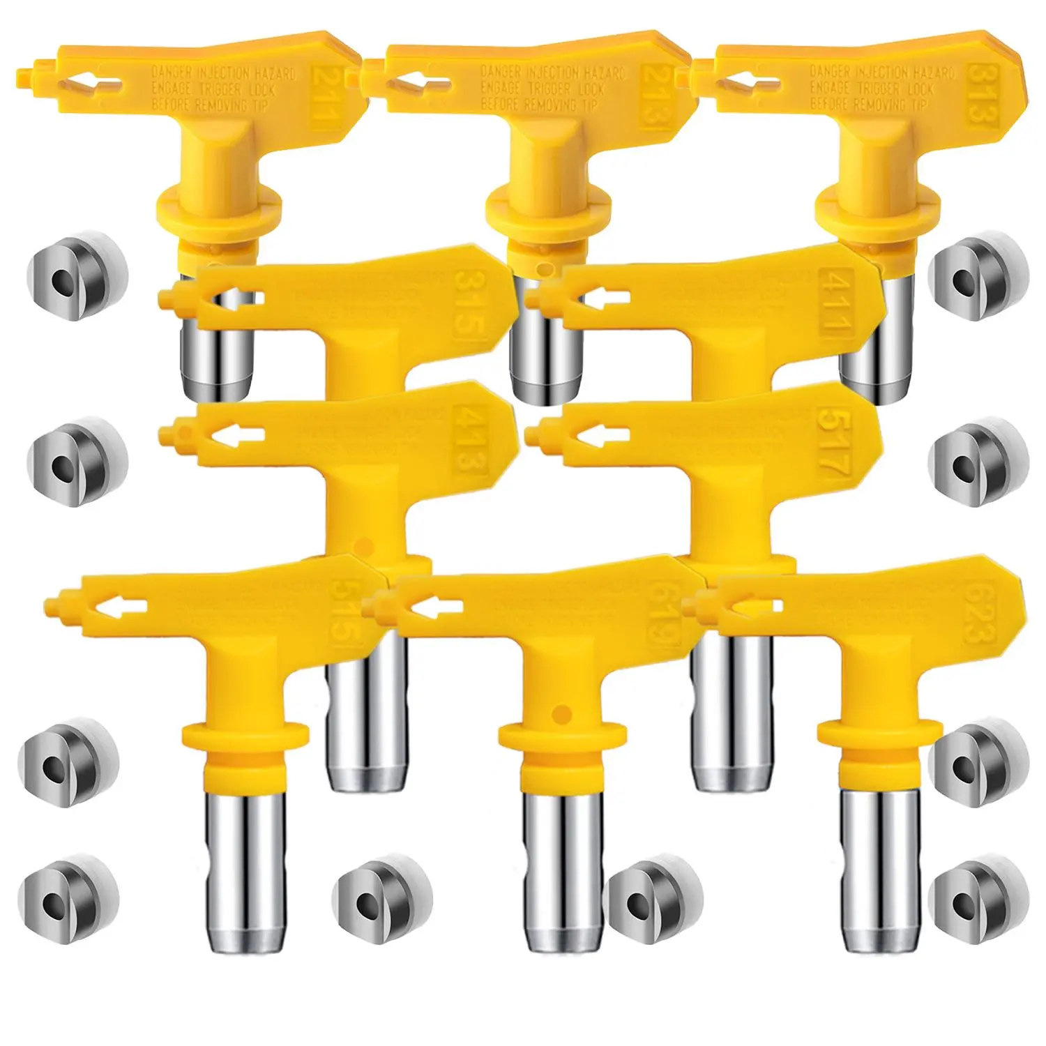 Car Paint Spray Nozzle, Quick Plug & Rotatable High Pressure Airless Spray Nozzle, Adjustable Nozzle, Paint Care Tool for Car, Factory Painting Repair, Quick Connect Nozzles, Steel Nozzle, Rotating Nozzle, Spray Nozzle Tips