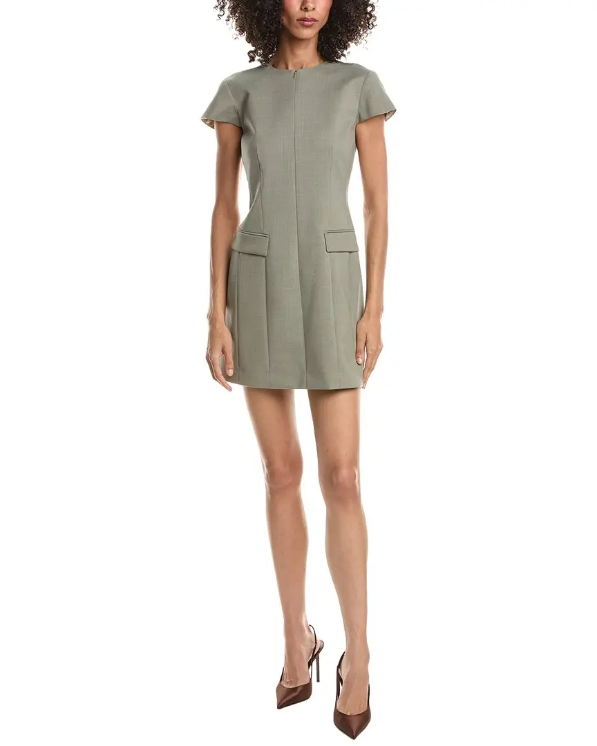 Theory Tailor Zip Wool-Blend Mini Dress Theory Tailor Zip Wool-Blend Mini Dress