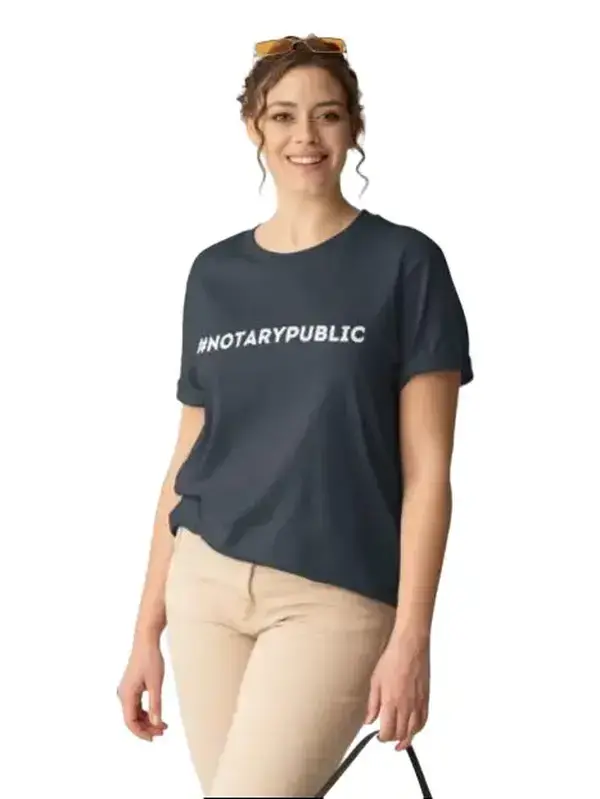 Hashtag NOTARYPUBLIC Women's Notary T-Shirt Shortsleeve