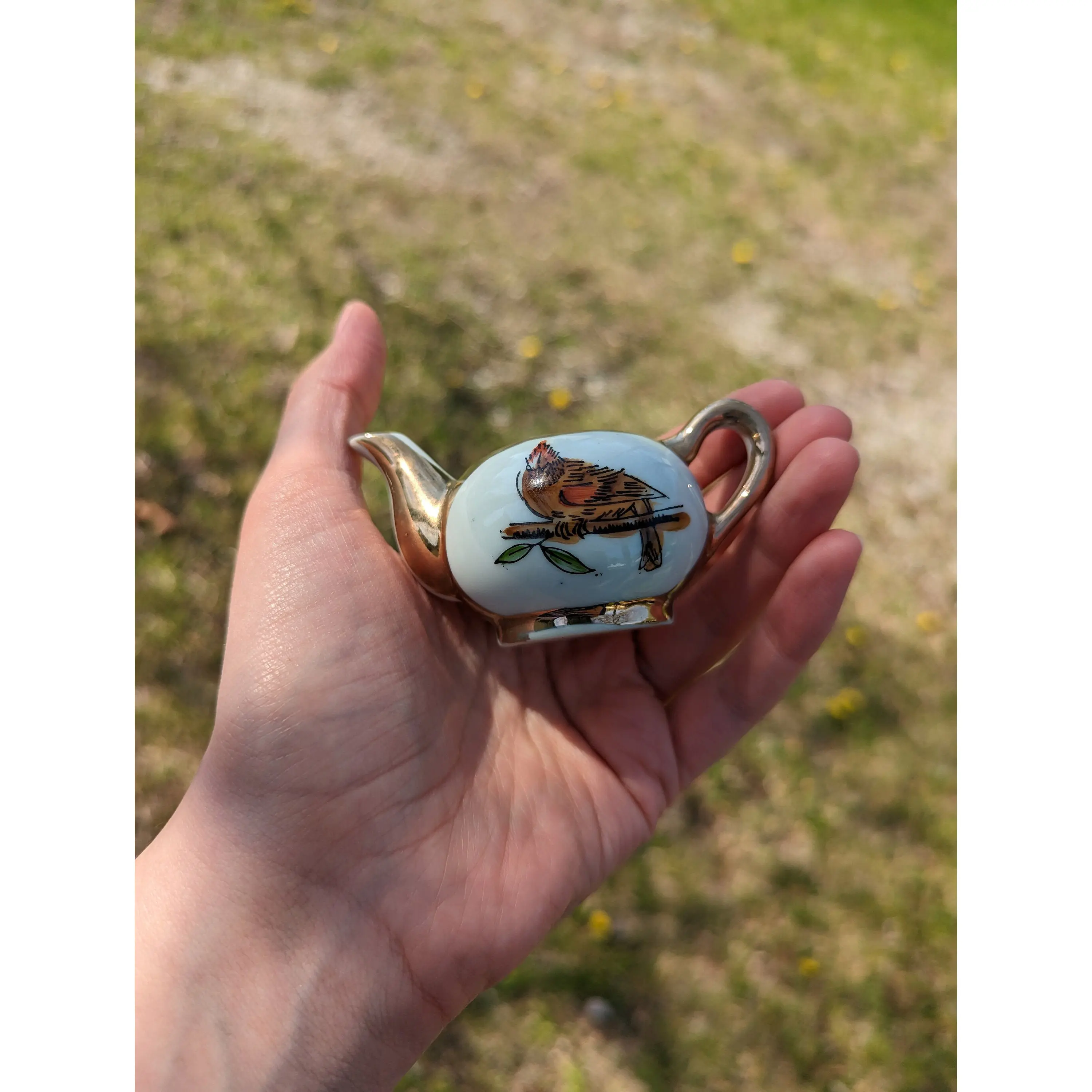 Mini Bird Teapot Dollhouse Miniatures Tiny Teapot Tea Lovers