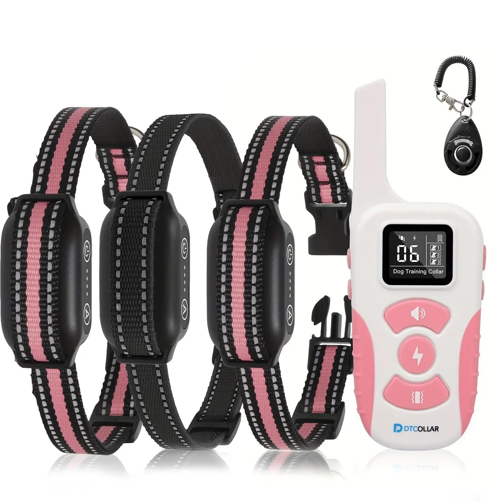 Dog Training Collar for 3 Dogs, Remote Control Shock Collar 3300 Ft, 4 Modes Beep Vibration Shock Auto, Automatic Waterproof Rechargeable Collars