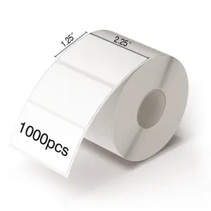 JADENS 2.25" X 1.25” Direct Thermal Labels, Perforated Barcode Address Labels, 1000/Roll JADENS 2.25" X 1.25” Direct Thermal Labels, Perforated Barcode Address Labels, 1000/Roll