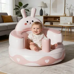 Cartoon Inflatable Seat for Kids, Portable Baby Chair for 3-36 Months, Floor Cushion, Toddler Floor Seat, Indoor Outdoor Comfort Sofa, Safe Training Seat