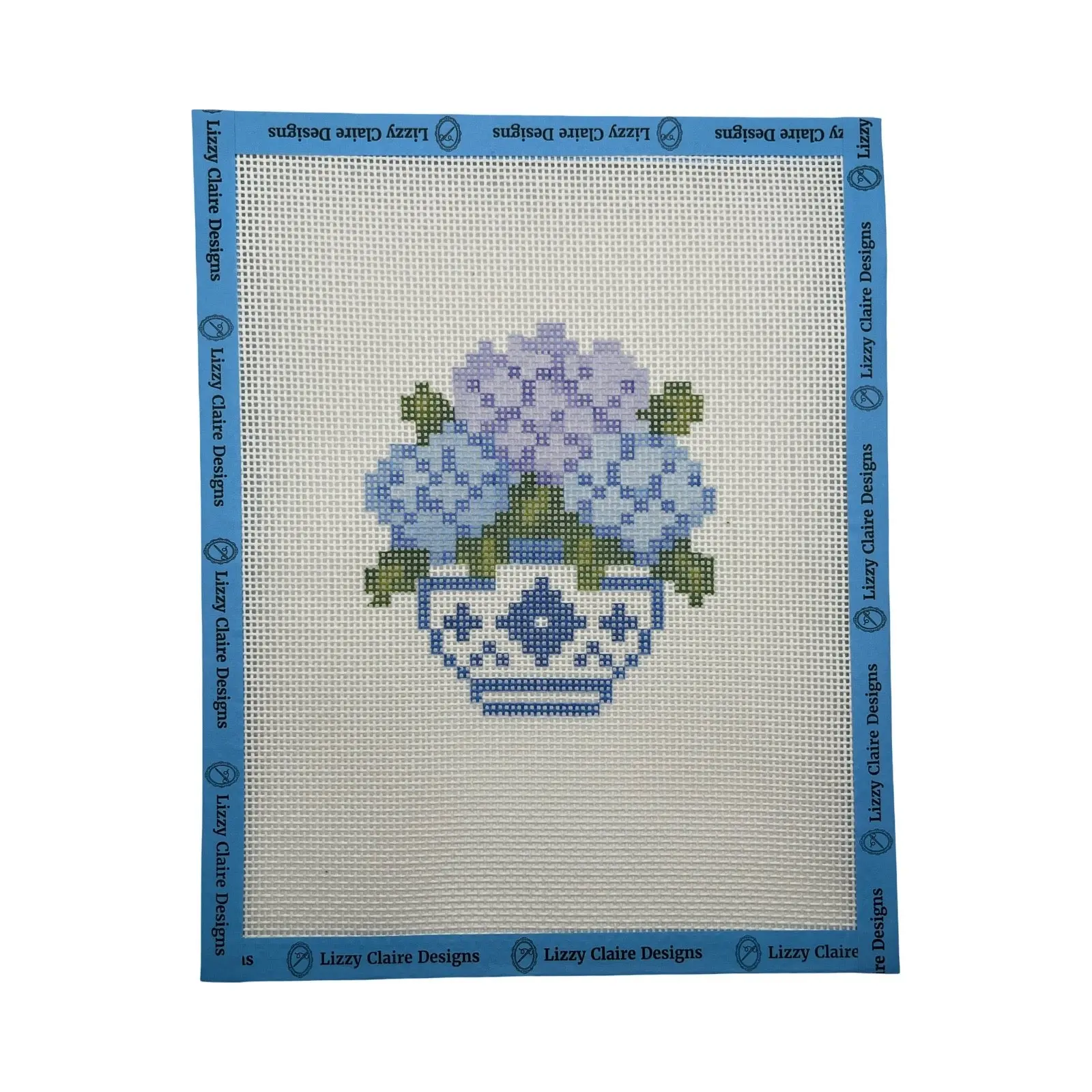 Hydrangeas in a Ginger Jar - 13 mesh - 8 x 10 - Needlepoint Canvas