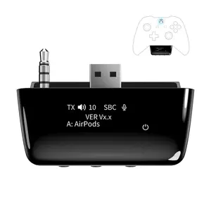 YOCOWOCO Bluetooth 5.2 Wireless Audio Adapter for Xbox One, Xbox Series X|S and Elite 2 Controller, Xbox Mic Adapter with Screen Supports Low Latency