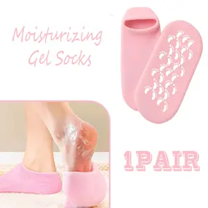 Moisturizing Gel Socks Deep Hydration Moisturizing Socks | Washable Silicone Socks for Rough Dry Feet & Cracked Heel Repair