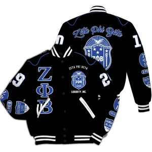 Zeta Phi Beta Varsity Jacket, Dove Artwork Graphic Design, Classic Greek Life Streetwear Style, Trendy Unisex Outfit Gift