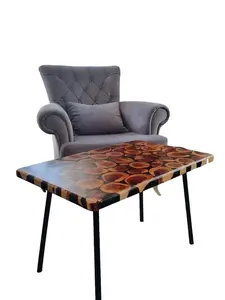 retro coffee table Square Foldable Cross Legs Extendable Antique Garden Assembled