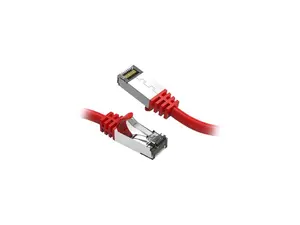 Nippon Labs Cat8 RJ45 2ft Ethernet Patch Internet Network LAN Cable, In/Outdoor, 26AWG, Shielded Latest 40Gbps 2000MHz, Weatherproof S/ftP -in Wall, Outdoor for Gaming/Router/Modem/PC/Switch (Red)