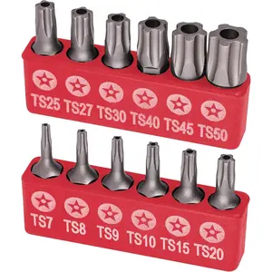5-Point Tamper-Proof Security Bits - 12Pc Torx Star 5 Point, Security Tamper Proof, Driver Bit Set TS7,8,9,10,15,20,25,27,30,40,45,50 Multifunction Damage/Shear Resistant Torque Kit