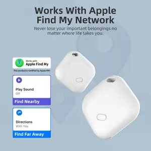 Global Location Rechargeable Tracker,Waterproof Key Finder, Smart Tracking Tag for Keys, Bags, Luggage, Wallet and More, Mini Size, iOS Only smart gps