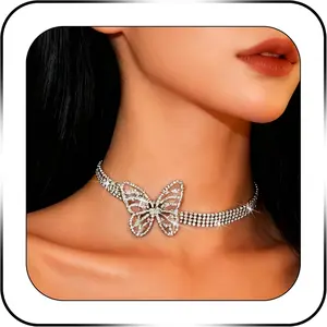 Rhinestone Jewelry Set Crystal Pearl Necklace Bracelet Earrings Set Sparkly Necklace Dangle Earrings Prom Formal Costume Jewelry Sets for Women and Brides