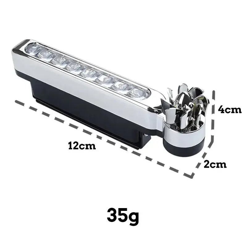 Universal Wind-Powered Car LED Grille Daytime Running Light - No Drill, No Wire Front DRL, Waterproof Auto Decorative Accessory with 3M Heavy-Duty Automotive Adhesive Tape, Eco-Friendly Cyberpunk Glow for Foggy or Rainy Days, Car Lighting, Led Light Strip