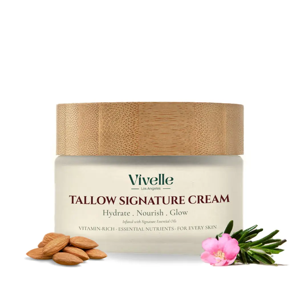 Whipped Tallow with Frankincense Cream - 1.8oz | Grass-Fed Beef Tallow from Suet - Nutrient-Dense Facial Moisturizer, 5 Ingredients, Jojoba & Sweet Almond Oils - Deeply Hydrates, Nourishes & Skin Barrier Repair Cream for Dry & Sensitive Skin