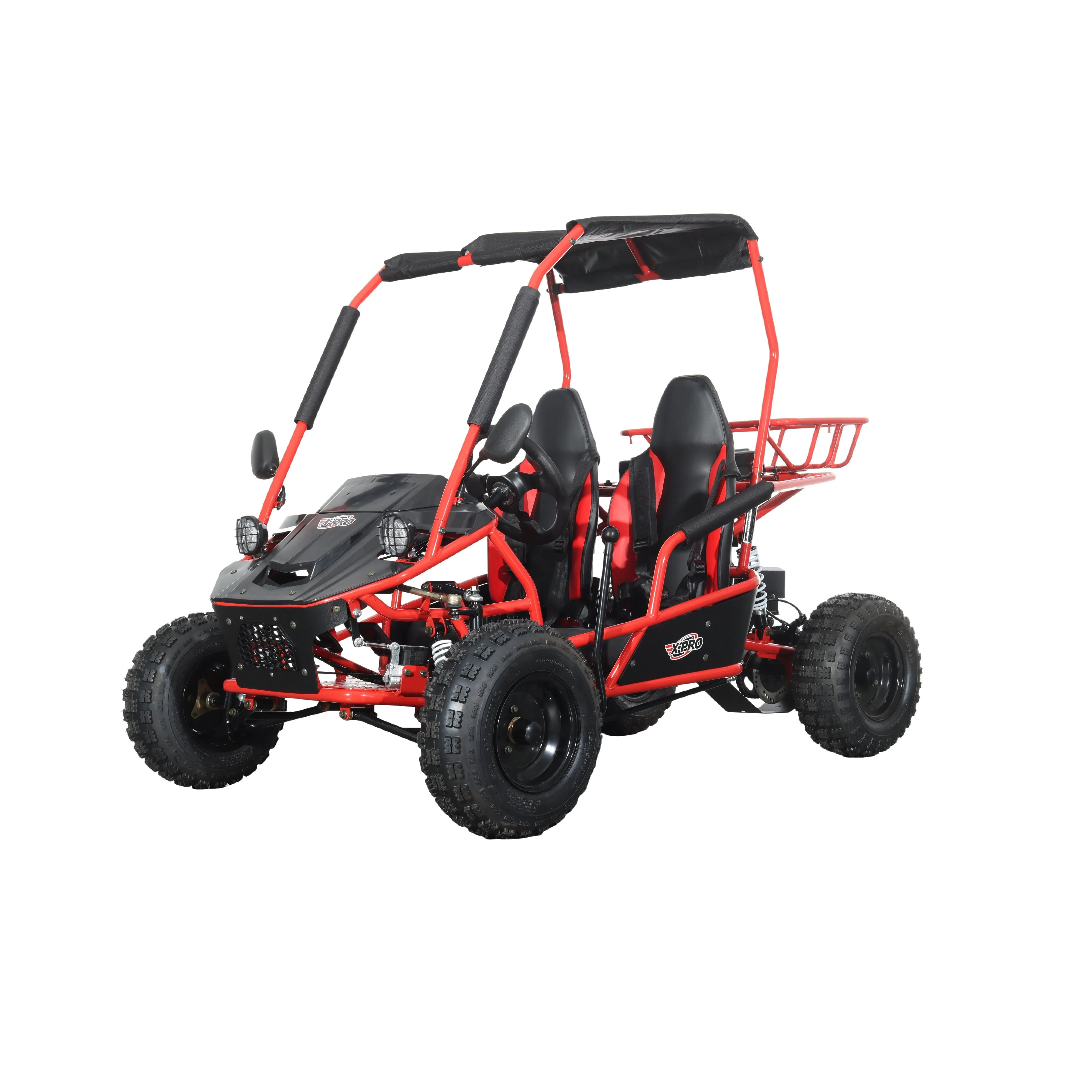 Rover 110cc Go Kart with Automatic Transmission w/Reverse, LED Headlights, Big 16" Wheels!