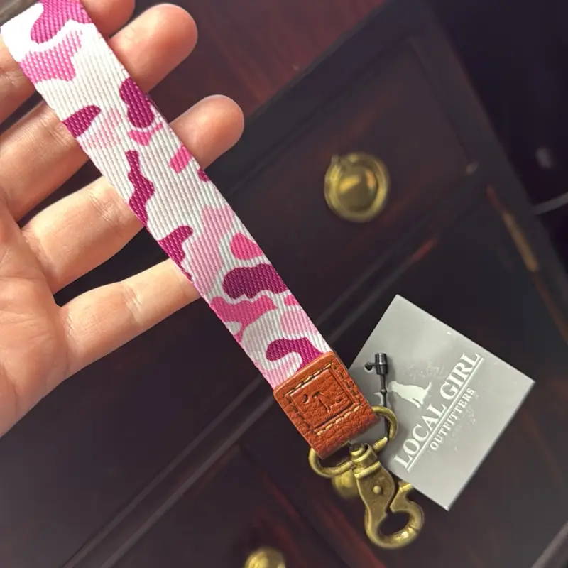 Local Girl Pink Localflage Camo Wrist Lanyard Keychain