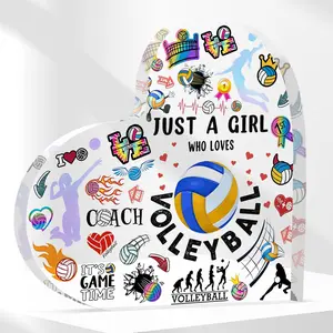 Volleyball Gifts for Women Men Acrylic heart Volleyball Plaque Christmas Birthday Gift for Volleyballs Lovers, desk table decoration