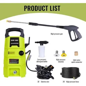 Electric Pressure Washer GPM 1800PSI 1.6 Home Garden Power Washer with 20FT Hose