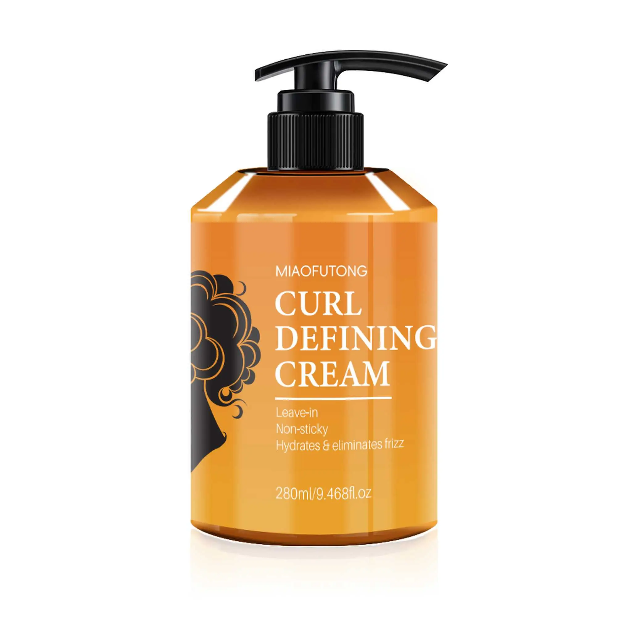 MIAOFUTONG Curl Defining Cream, Leave-In Curl Styling Cream for Wavy, Curly & Coily Hair, Lightweight Non-Sticky Formula, Helps Hydrate, Define Curls & Control Frizz, 280ml