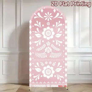 Pink Mexican Fiesta Birthday Party Bride Shower Wedding Custom 2-Sided Covers Chiara Arch Background Decor Backdrop Photo Wedding Arched Backdrop