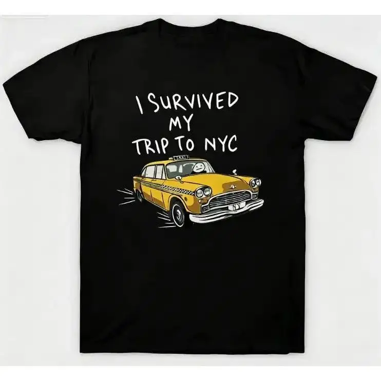 Tom I Survived My Trip To NYC White T-Shirt Size S-4XL Casual