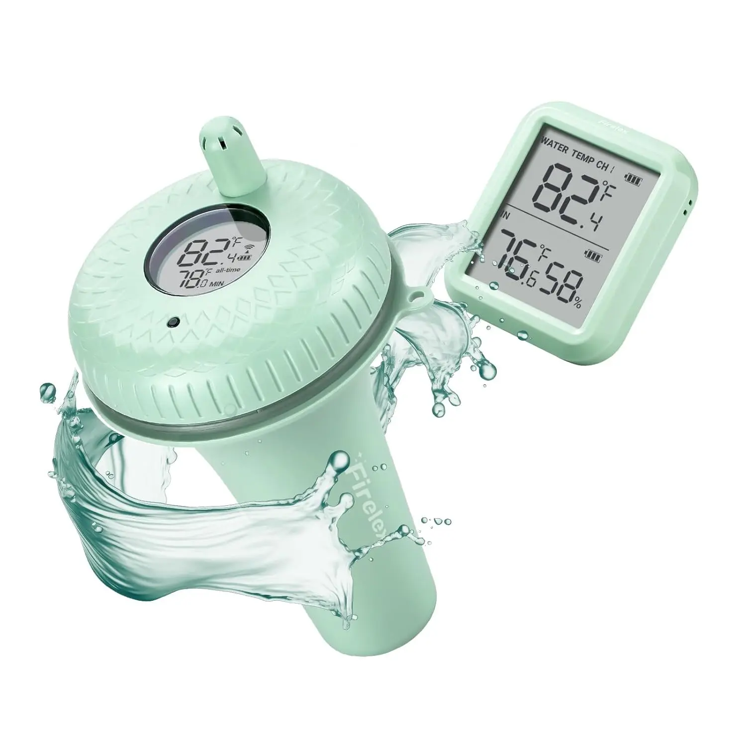 INKBIRD Wireless Digital Pool Thermometer Floating Easy Read, with Indoor Temperature Humidity Monitor for Swimming Pools Hot Tubs Small Ponds Aquariums