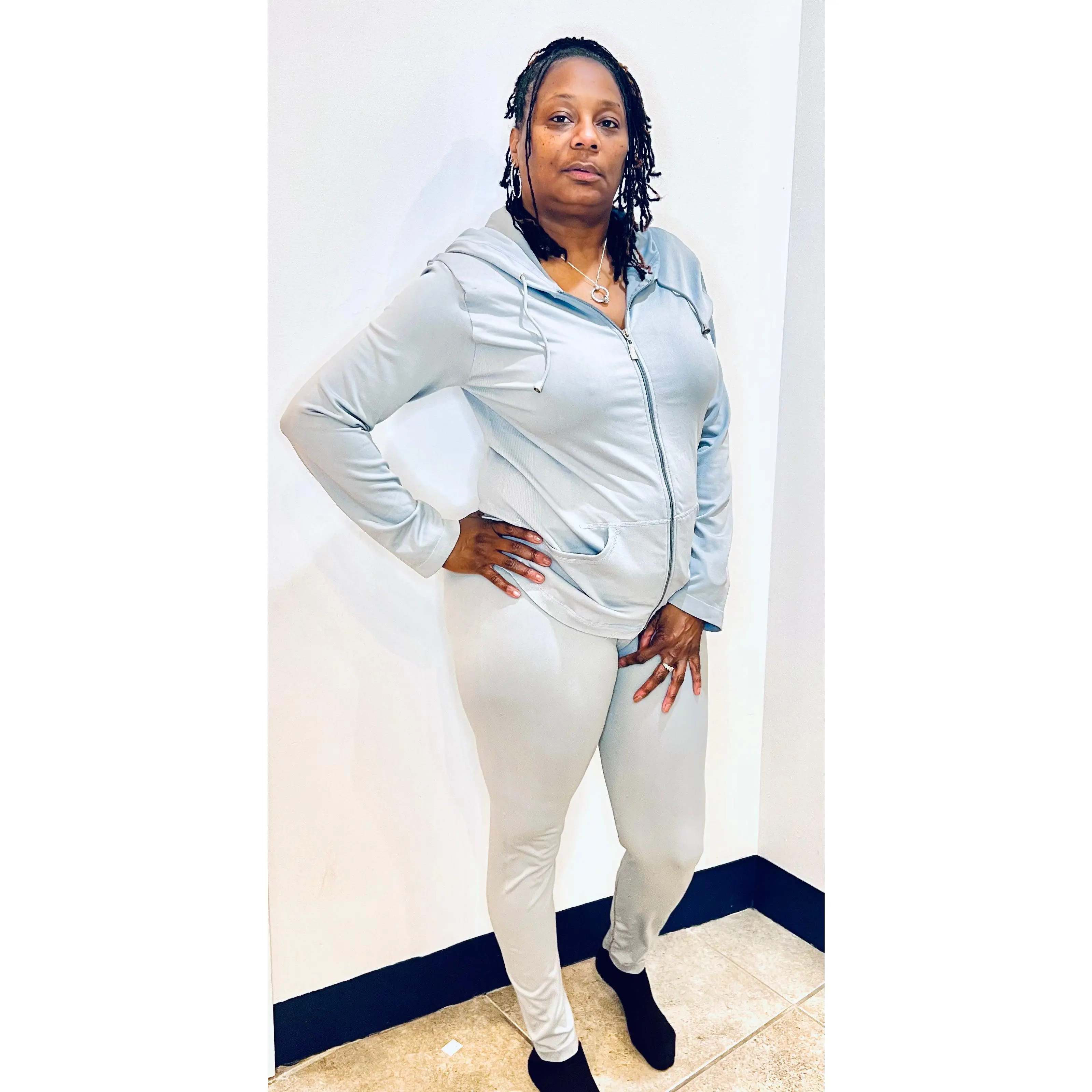 Plus Size Slim two piece set