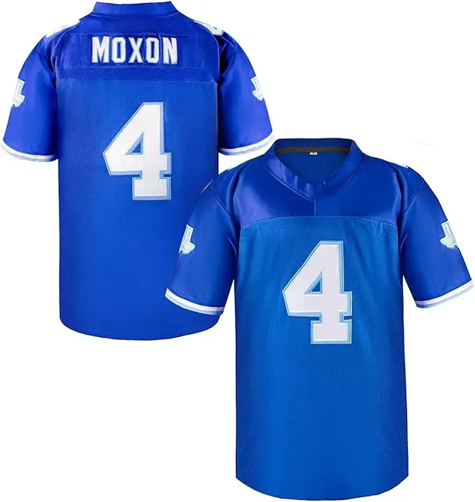 Men's Moxon #4 Coyotes Football Jersey, Varsity Movie Replica with Embroidered Details, Breathable Quick-Dry Polyester, Anti-Wrinkle, Durable Fabric For Repeats, Resists Pilling