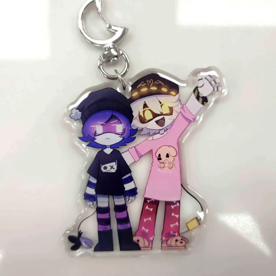 Double-Sided Character Acrylic Keychains, Decorative Pendant for Bags and Keys