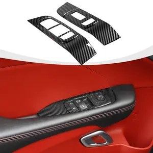 For 2015+ Dodge Challenger Window Lift Switch Panel Button Trim Car Interior Accessories