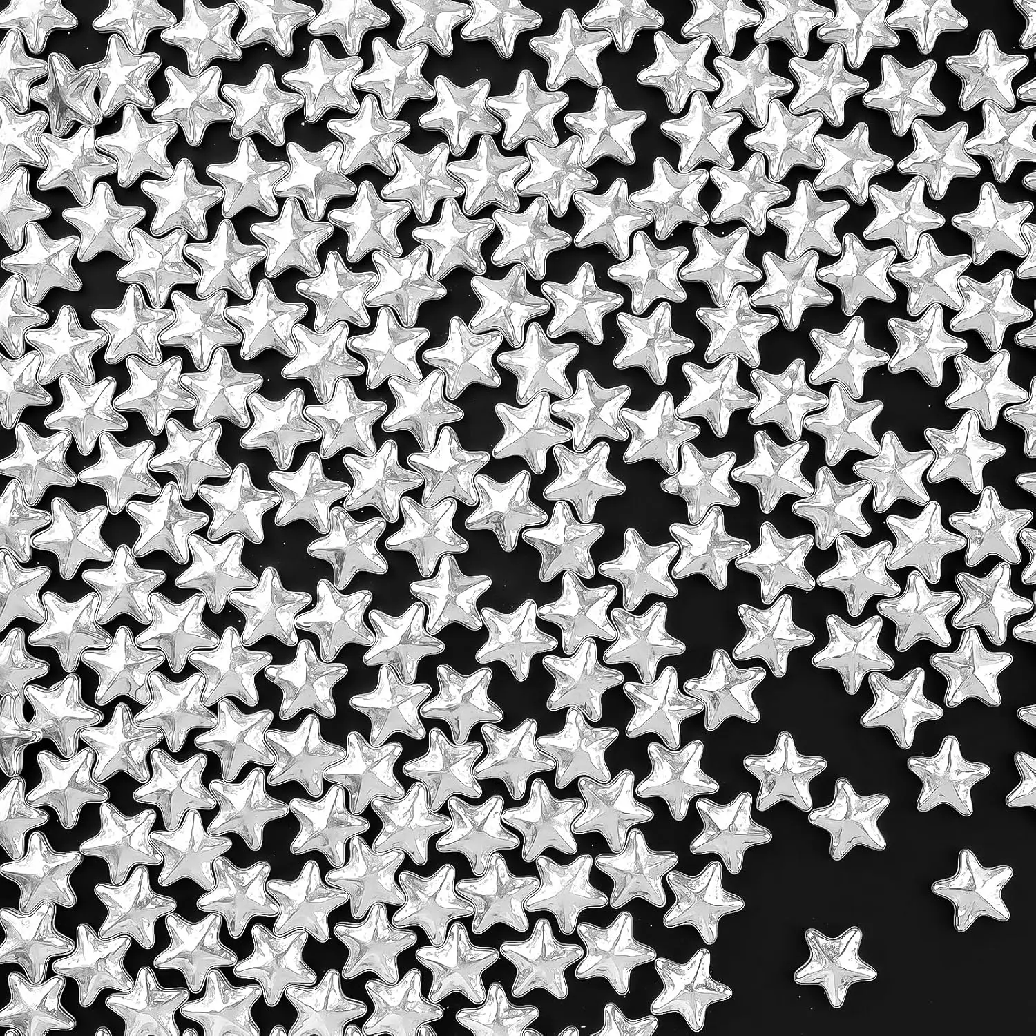 Edible Silver Star Sprinkles 4.6 oz, Metallic Cake Decorating Stars for Cupcakes, Cookies, Cakes, Donuts & Desserts, Food Decoration for Birthday, Holiday, Graduation & Party Baking