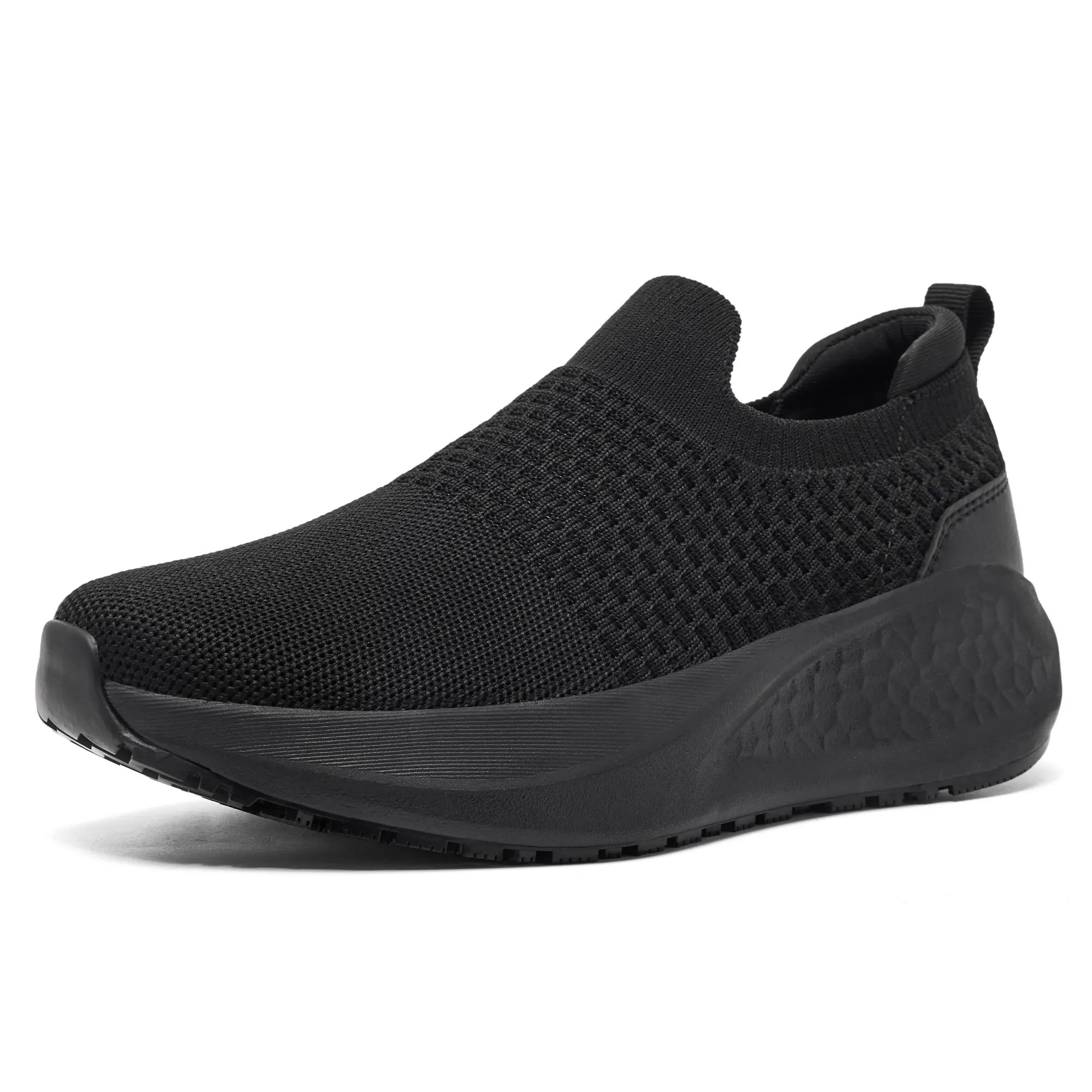 Non Slip Work Shoes for Women Slip Resistant Sneakers Mesh Slip On Food Service Shoes Chef Kitchen Restaurant Lightweight Comfortable Sock Shoes