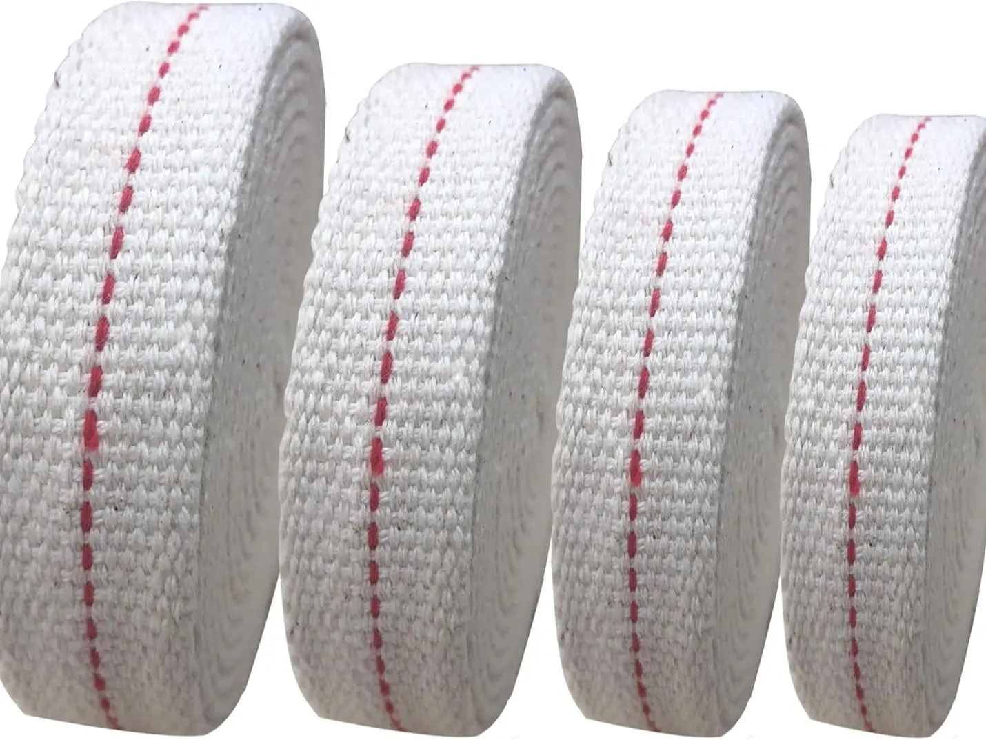6.5 Feet Cotton Wick 1/2 Inch 3/4 Inch 5/8 Inch 7/8 Inch Oil Lamp Wick Replacement for Candle Burner Lantern Stove Supplies 4 Rolls