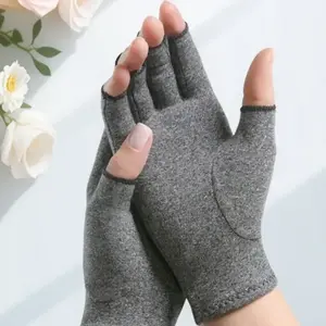 Arthritis Hand Pain Relief Compression Gloves Breathable Elastic Material Support Joints Improve Blood Circulation Reduce Stiffness Swelling for Gardening Typing Housework Work Sports Comfortable Fit All-Day Wear Protective Work Gloves