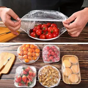 50pcs Reusable Disposable Food Cover Plastic Wrap Durable Elastic Food Lids for Bowls Elastic Plate Covers For Kitchen Food Saver Bag