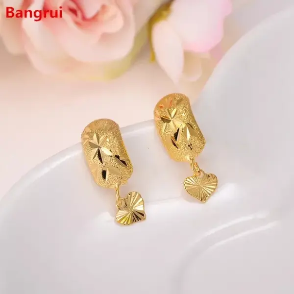 Bangrui Africa Gold Earrings for Women – Dubai Middle Eastern Jewelry