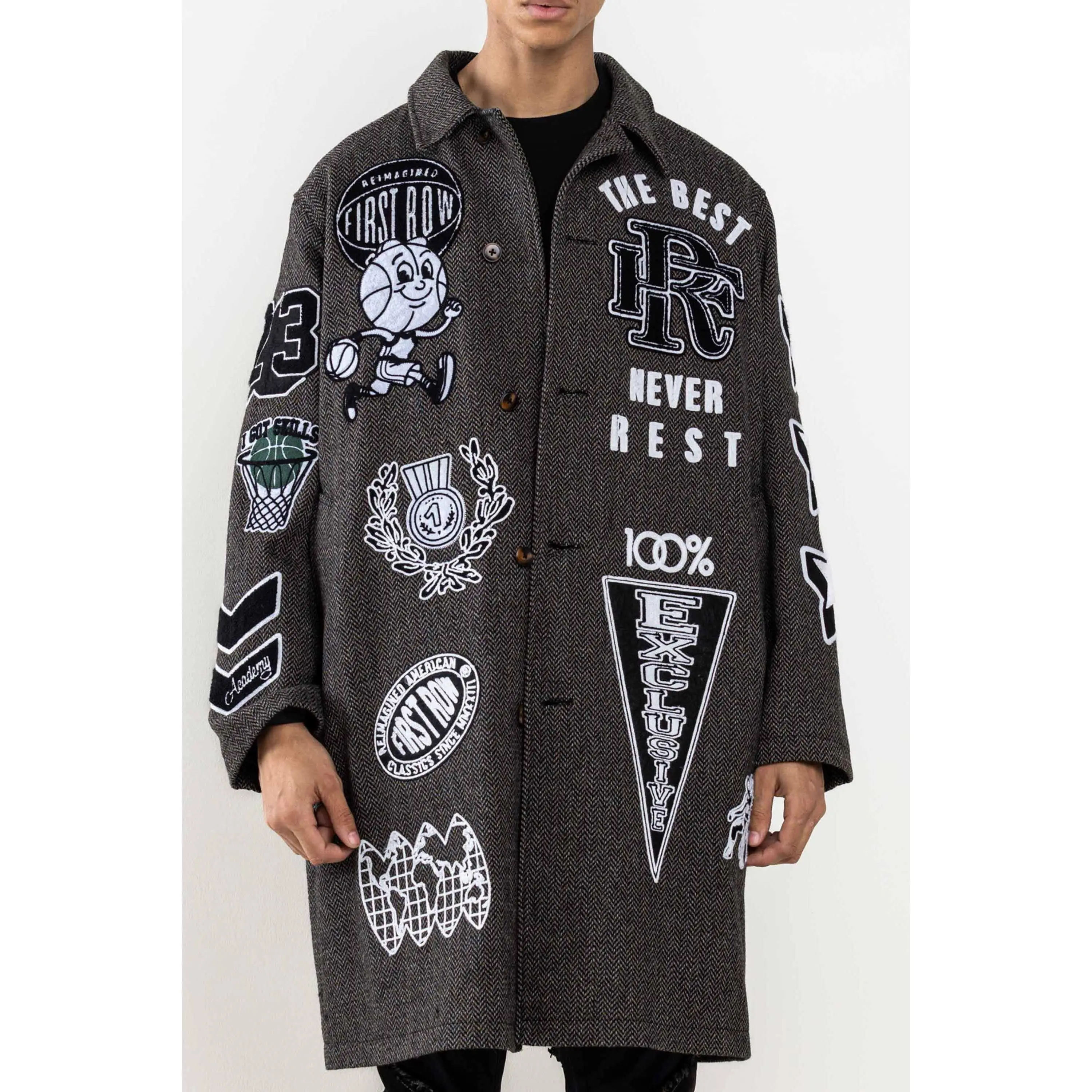 Wool Herringbone Coat