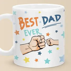 Best Dad Ever Mug, Christmas Birthday Gifts For Dads, Papa, 11oz Ceramic Coffee Mugs, Dad Gifts From Daughter Son, Dads Birthday Gift Ideas, Fathers Day Mug, Tea Cups For Daddy